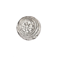 denarius, Boleslaw III Krzywousty (prince of Poland; 1086–1138), allegories, chain mail, spearhead