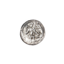 Denarius of Boleslaw III Krzywousty (prince of Poland; 1107–1138). Obverse: in a beaded border, a