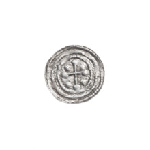 denarius, Boleslaw III Krzywousty (prince of Poland; 1086–1138), allegories, chainmail, equal-armed