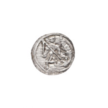 Denarius, Boleslaw III Krzywousty (prince of Poland; 1086–1138). Obverse (beaded border): a knight