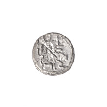 Denarius, Boleslaw III Krzywousty (prince of Poland; 1107–1138). Obverse: in a linear border, a
