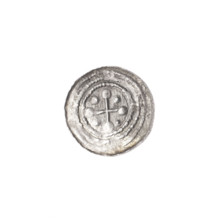 Denarius, Boleslaw III Krzywousty (prince of Poland; 1086–1138). Obverse: in the linear border, a