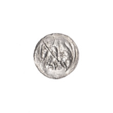 Denarius of Boleslaw III Krzywousty (prince of Poland; 1107–1138). Obverse: within a beaded border,