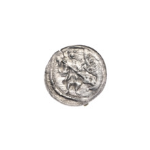 Denarius of Boleslaw III Krzywousty (prince of Poland; 1086–1138). Obverse (beaded border): a