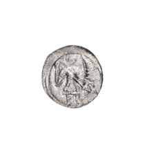 denarius, Boleslaw III Krzywousty (prince of Poland; 1107–1138), allegories, spearhead (issue