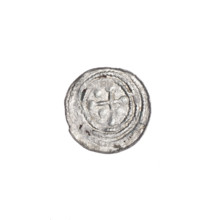 denarius, Boleslaw III Krzywousty (prince of Poland; 1086–1138), allegories, spearhead (issue