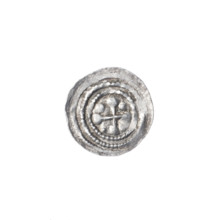 Denarius of Boleslaw III Krzywousty (prince of Poland; ca. 1086–1138), ca. 1125–1138. Obverse: in a