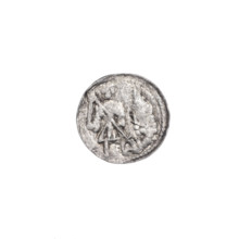 Denarius, Boleslaw III Krzywousty (prince of Poland; 1107–1138). Obverse: in the beaded border, a