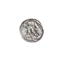 Denarius of Boleslaw III Krzywousty (prince of Poland; ca. 1086–1138). Obverse: in a beaded border,