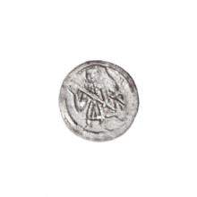 Denarius of Boleslaw III Krzywousty (prince of Poland; ca. 1107–1138), ca. 1125–1138. Obverse: in a