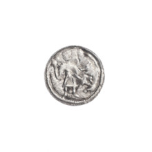 Denarius, Boleslaw III Krzywousty (prince of Poland; 1107–1138). Obverse: in the beaded border, a