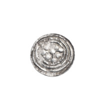 Denarius, Boleslaw III Krzywousty (prince of Poland; 1086–1138). Obverse (beaded border): a knight