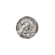 Denarius of Boleslaw III Krzywousty (prince of Poland; ca. 1086–1138), ca. 1125–1138. Obverse: in a