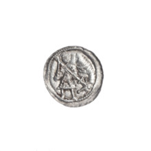 denarius, Boleslaw III Krzywousty (prince of Poland; 1107–1138), obverse: in beaded border, a