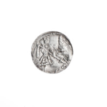 Denarius, Boleslaw III Krzywousty (prince of Poland; ca. 1107–1138). Obverse: in the beaded border,