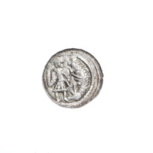 Denarius, Boleslaw III Krzywousty (prince of Poland; 1086–1138). Obverse: in a beaded border, a