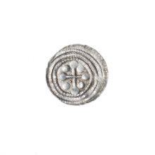 Denarius, Boleslaw III Krzywousty (prince of Poland; 1086–1138). Obverse: in the beaded border, a