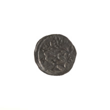 Gdansk denarius, Sigismund I the Old (King of Poland; reign 1506–1548). Obverse: in the border the