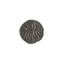 Gdansk denarius, Sigismund I the Old (King of Poland; reign 1506–1548). Silver coin (denarius)