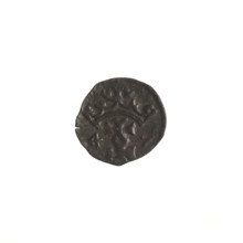 Gdansk denarius, Sigismund I the Old (King of Poland; reign 1506–1548). Obverse: border with the