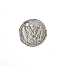 Denarius, Boleslaw III Krzywousty (prince of Poland; 1086–1138). Obverse: in the beaded border, a