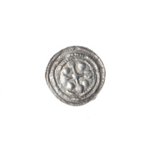 Denarius, Boleslaw III Krzywousty (prince of Poland; 1086–1138). Obverse (beaded border): a knight