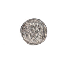 Denarius, Boleslaw III Krzywousty (prince of Poland; 1107–1138). Obverse: in the beaded border, a