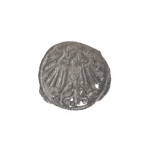 Lithuanian denarius, Sigismund II Augustus (King of Poland; 1544–1572); emblems of the Jagiellon