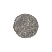 Denarius of Sigismund II Augustus (King of Poland, 1544–1572). Silver coin (denarius), dated 1553.