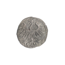 Lithuanian denarius, Sigismund II Augustus (King of Poland; 1544–1572); emblems of the Jagiellons