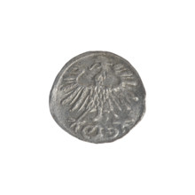 Lithuanian denarius, Sigismund II Augustus (King of Poland; 1544–1572); emblems of the Jagiellon