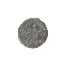 Lithuanian denarius of Sigismund II Augustus (King of Poland, 1544–1572), emblems of the Jagiellon