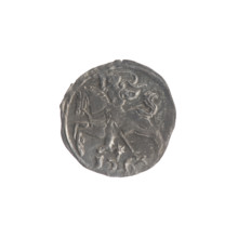 Lithuanian denarius of Sigismund II Augustus (King of Poland, 1544–1572). Obverse: Polish eagle in
