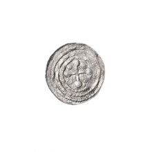denarius, Boleslaw III Krzywousty (prince of Poland; 1086–1138), allegories, chainmail, equal-armed