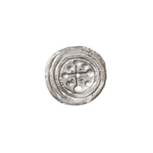 Denarius of Boleslaw III Krzywousty (prince of Poland, ca. 1086–1138), ca. 1125–1138. Obverse: in