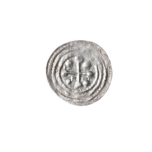 Denarius, Boleslaw III Krzywousty (prince of Poland; 1086–1138). Obverse: in the beaded border, a