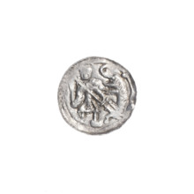 Denarius, Boleslaw III Krzywousty (prince of Poland; ca. 1086–1138). Obverse: in the beaded border,