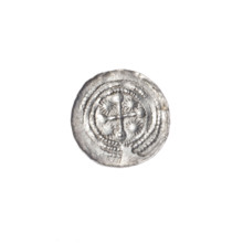 Denarius of Boleslaw III Krzywousty (prince of Poland; ca. 1125–1138). Obverse: in the beaded