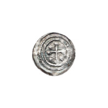 Denarius of Boleslaw III Krzywousty (prince of Poland; ca. 1086–1138), ca. 1125–1138. Obverse: in a