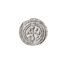 Denarius, Boleslaw III Krzywousty (prince of Poland; 1086–1138). Obverse: in beaded border, a