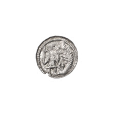 Denarius, Boleslaw III Krzywousty (prince of Poland; 1086–1138). Obverse: in the beaded border, a