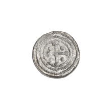 Denarius, Boleslaw III Krzywousty (prince of Poland; 1107–1138). Obverse: in a beaded border, a