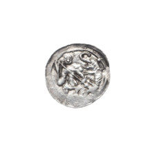 Denarius of Boleslaw III Krzywousty (prince of Poland; ca. 1086–1138). Obverse: in a linear border,