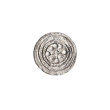 Denarius, Boleslaw III Krzywousty (prince of Poland; 1086–1138). Obverse: in a beaded border, a