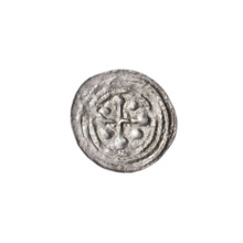 denarius, Boleslaw III Krzywousty (prince of Poland; 1086–1138), allegories, spearhead (issue