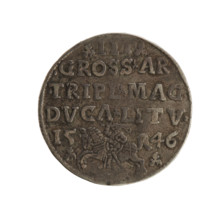 Lithuanian trojak, Sigismund II Augustus (King of Poland; 1544–1572), coats of arms, Jagiellonians