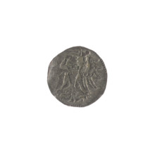 Gdansk denarius, Sigismund II Augustus (King of Poland; 1544–1572). Obverse: border with the Eagle