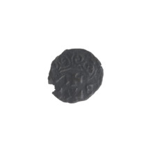 Gdansk denarius, Sigismund II Augustus (King of Poland; 1544–1572). Silver coin featuring emblems
