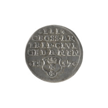 Gdansk trojak, Sigismund II Augustus (King of Poland; 1544–1572), Jagiellonians (dynasty). Obv.:
