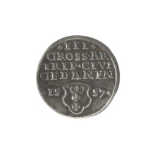 Gdansk trojak, Sigismund II Augustus (King of Poland; 1544–1572), Jagiellonians (dynasty). Obverse: